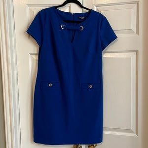 Tommy Hillfiger short sleeve dress, royal blue, size 12.  Good used condition.
